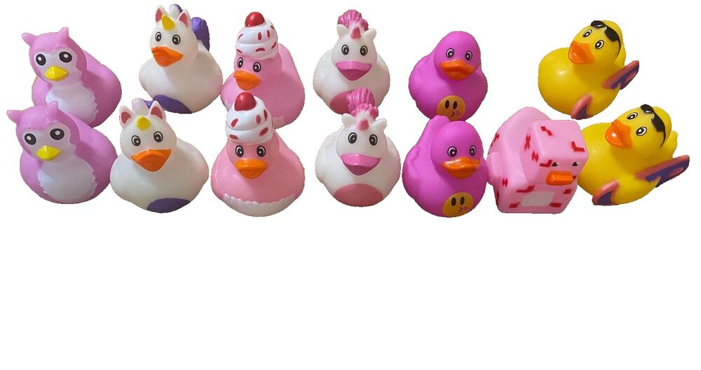 Rubber Duckies Lot~Girls~Pink~Unicorns/Cupcakes~Duck Jeep~BB Shower/Party Favors